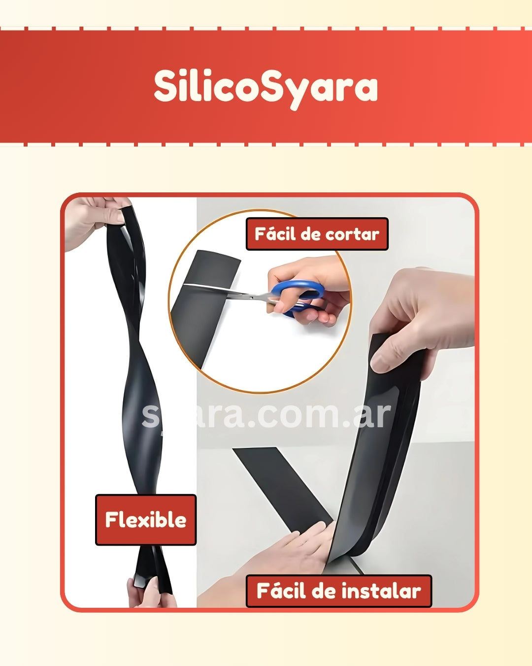 Pack x2 Siliconas Para Cubrir Huecos De Cocina