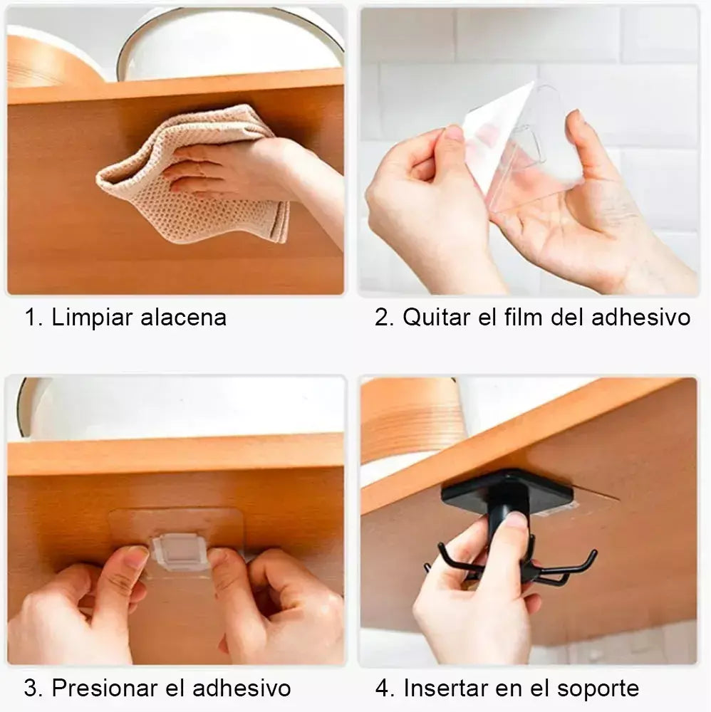 Gancho Giratorio Organizador Alacena Cocina Baño Utensillos