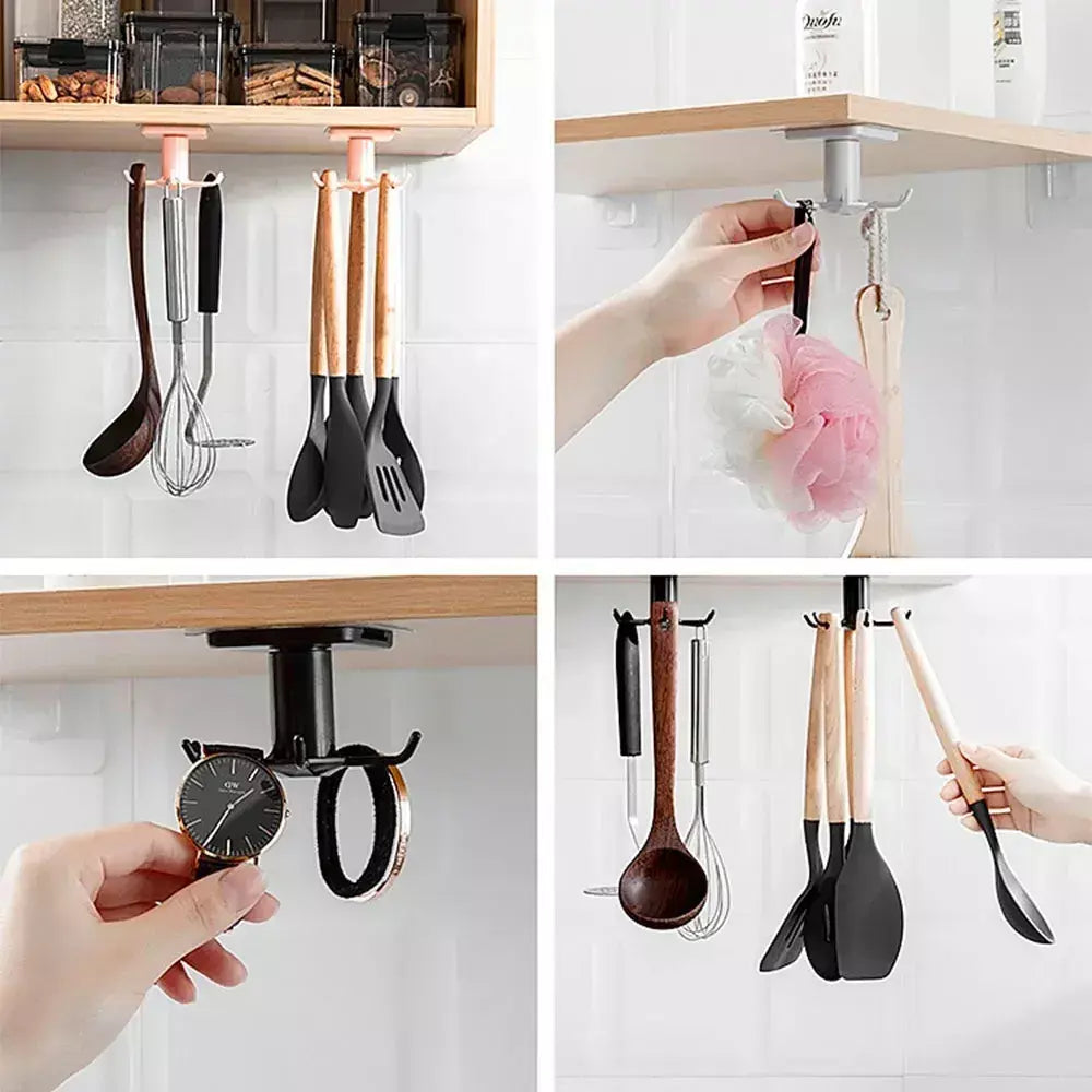 Gancho Giratorio Organizador Alacena Cocina Baño Utensillos