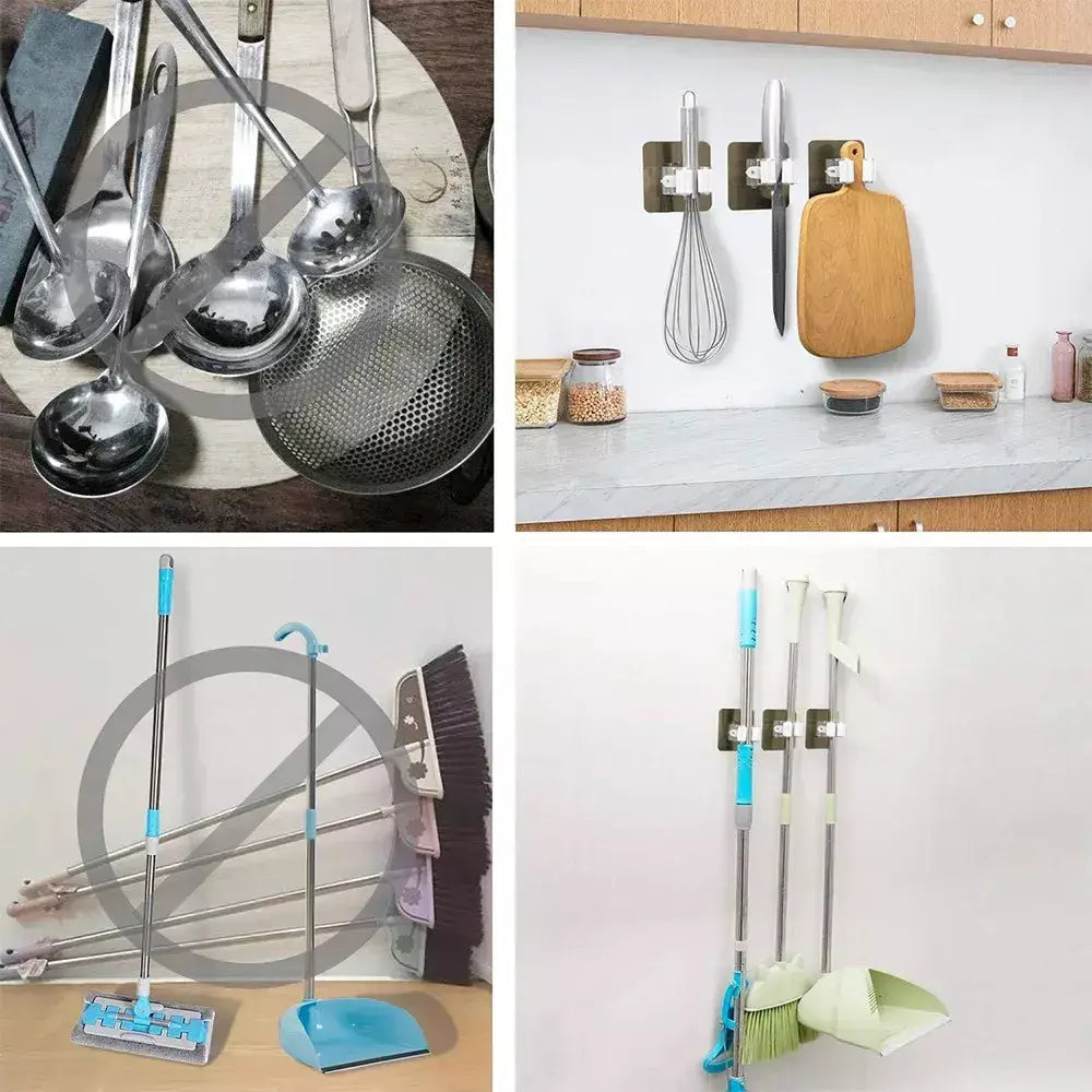 Soporte para Escoba Autoadhesivo