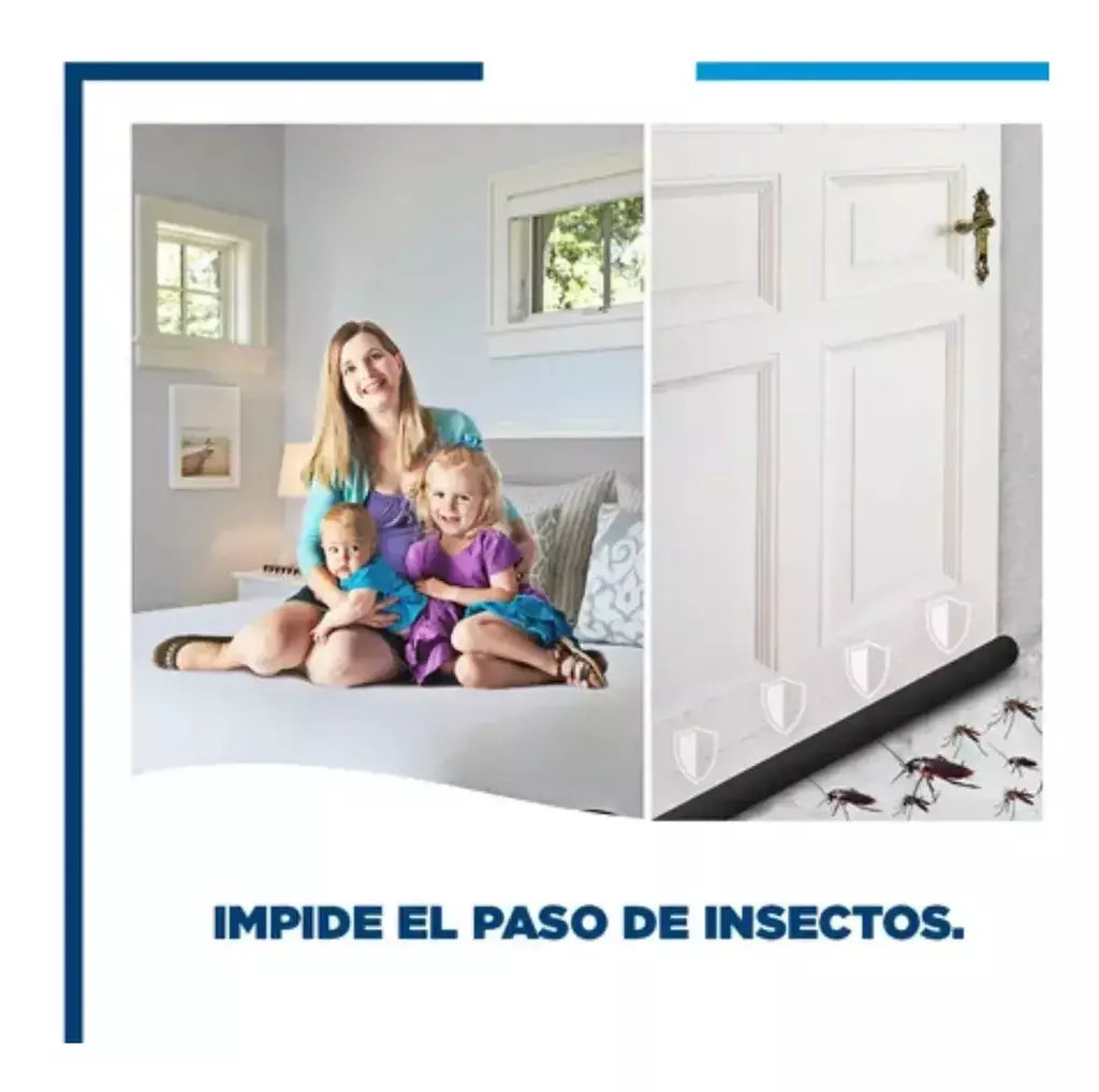 Burlete Doble Para Puerta Impermeable Aislante Insectos/Viento/Lluvia 93 cm